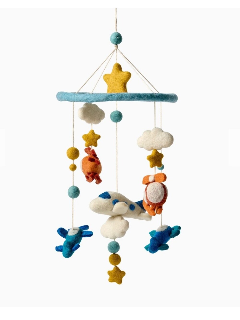 West Elm Felt Airplane Baby Mobile -Retired
